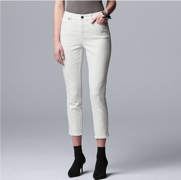 Women's Simply Vera Vera Wang High Rise Modern Capris - Picture 1 of 4